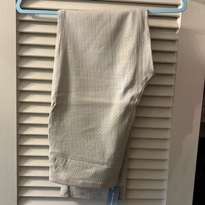 Cream colored textured pull on pant slim fit size 10 by Van Heusen